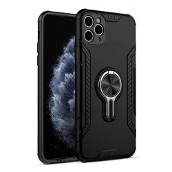 Airvent Holder 360 Ring Stand Armor Case with Magnetic Metal Plate for iPhone 11 6.1 (Black)